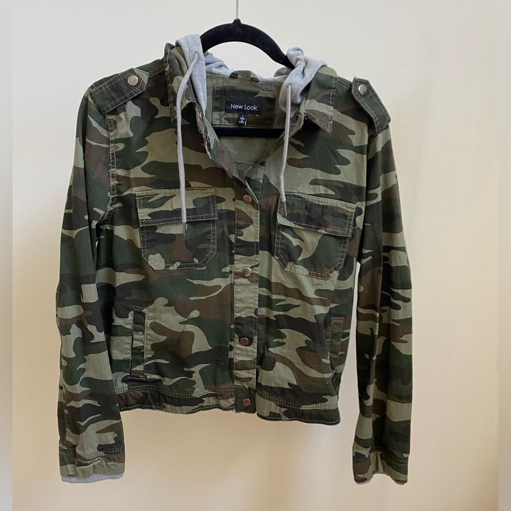 New Look camo hooded jacket